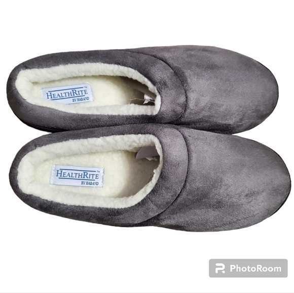 New HealthRite by Haband Men's Sherpa Slippers Shoes 13 D - Picture 2 of 8